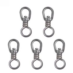 5Pcs Heavy Duty 304 Stainless Steel Swivel Ring big game Shark Tuna Fishing connector Wire Rope Lock Chain Connecting Buckle