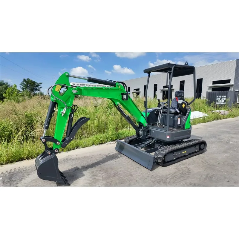 حفارة صغيرة 2.5 طن كابينة محرك ديزل يورو 5 مع تكييف هواء حفارة صغيرة مدمجة 1T بناء حفار منزلي