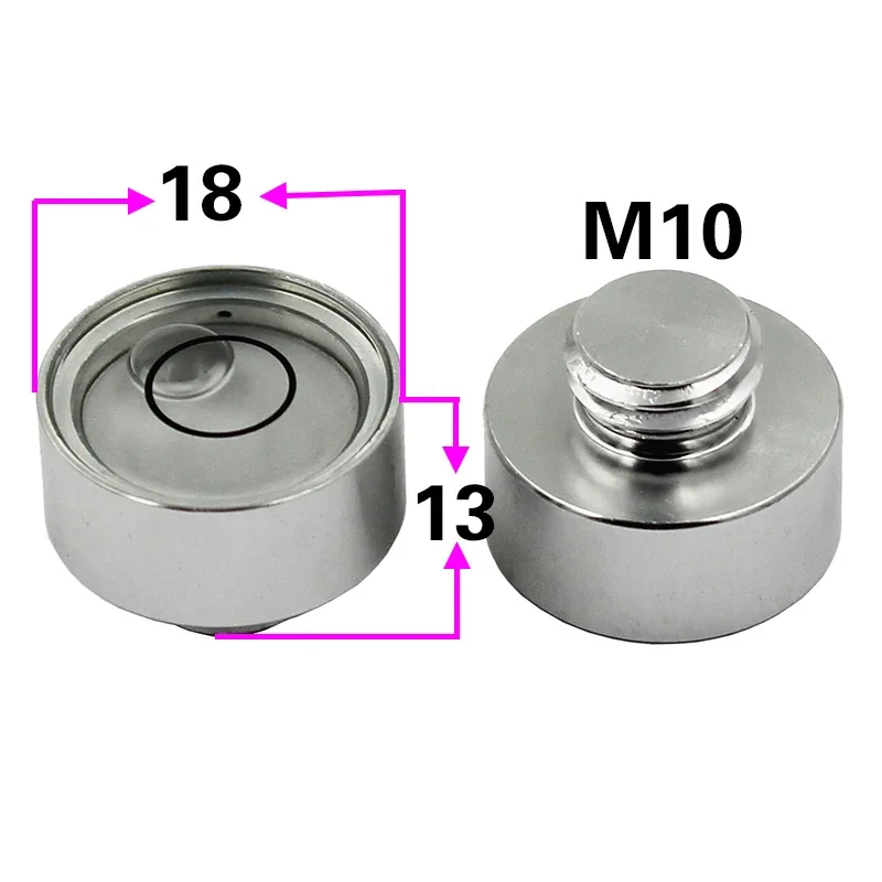 Small Bullseye Spirit Level Bubble Bead with Screw M5 M6 M10 1/4 3/8 inch Leveling Tool With Nail 1PCS