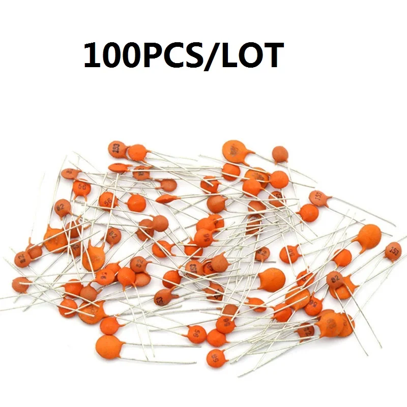 100 SZTUK Kondensator ceramiczny 50V 103 10nF 0.01uf 10P 47P 100P 220P 330P 470P 1nf 102 2.2nf 222 4.7NF 472 47nf 473 104 100nf