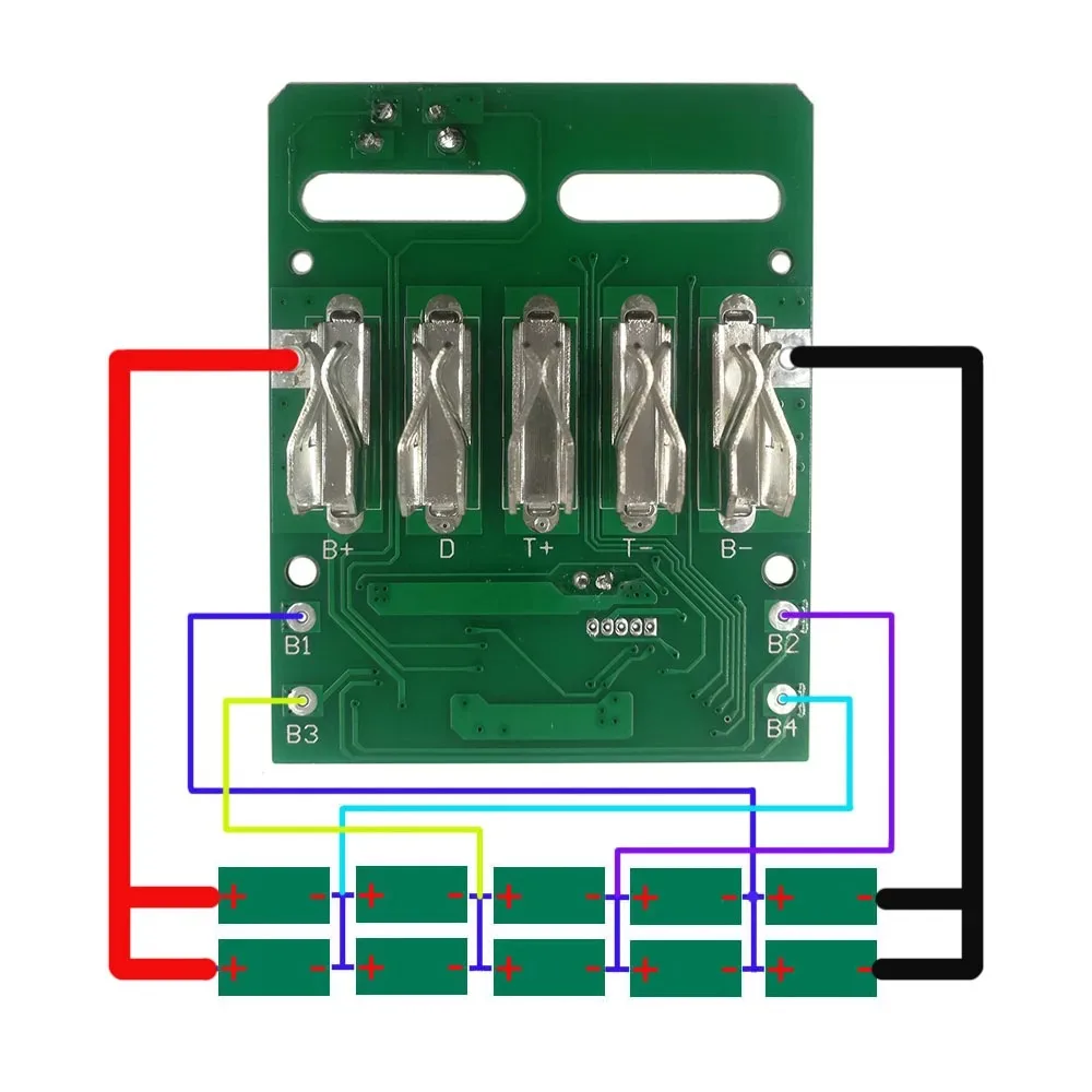 Picture 4: For Metabo 18V Lithium Battery Shel li-ion Battery Case BMS Charging Protection Circuit Board LED