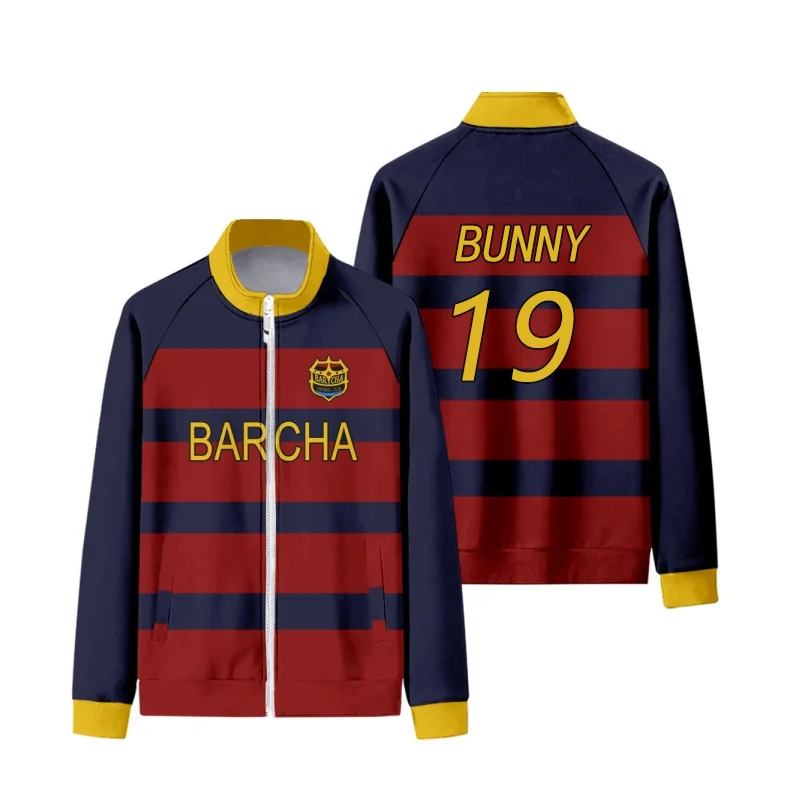 

Blue Lock FC Barcha Jackets Bunny Iglesias 19 Lavinho 87 Anime Cosplay Men Jacket Jersey Tops Fashion Custom BACHIRA Coat