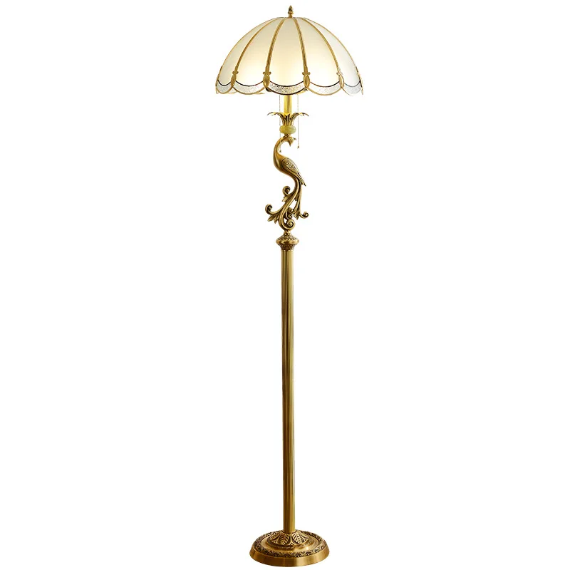 

All copper, floor-to-ceiling, American, European, retro, living room, bedroom, decorative lamp, pure copper.