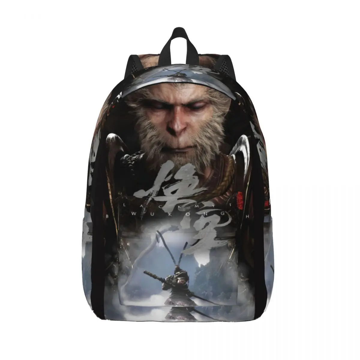 Black Myth Wukong mochila para estudiantes, senderismo, Monkey King Journey To The West GAME Daypack para hombres y mujeres, bolsas de lona para computadora portátil