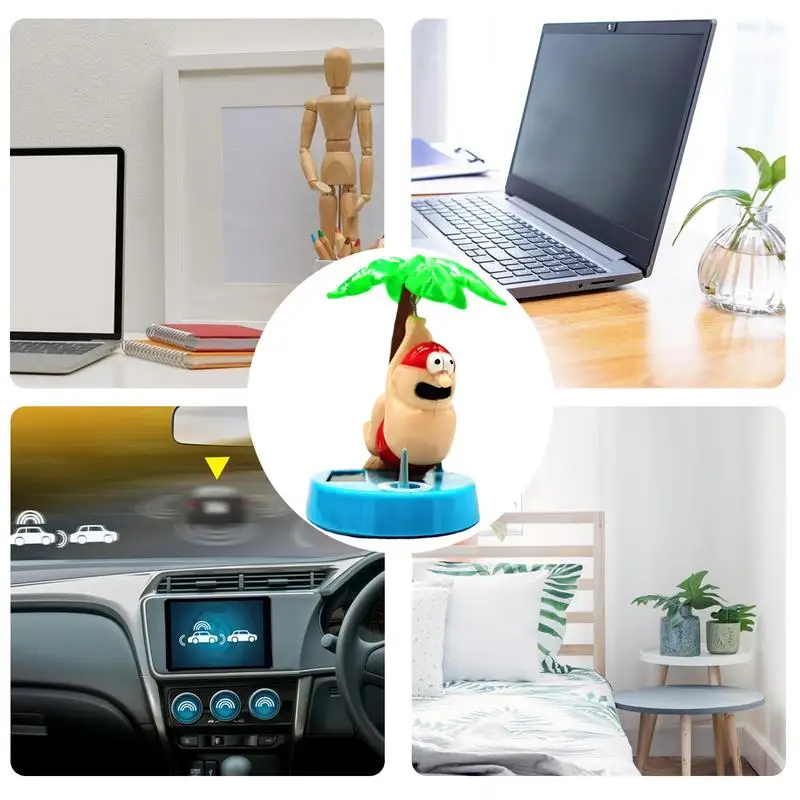 Juguetes de tablero de coche alimentados por energía Solar, decoraciones interiores de tablero de coche lindas, juguetes solares de baile divertidos, adornos creativos de tablero de coche Solar