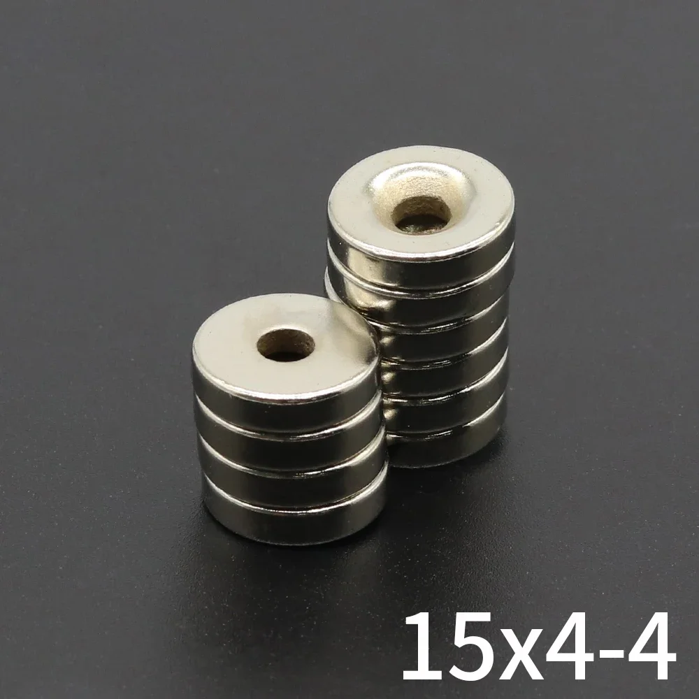 

15x4-4mm Round Super Strong Magnet Powerful Neodymium Magnets N35 with holes NdfeB Permanent Magnetic imanes Refrigerator Magnet