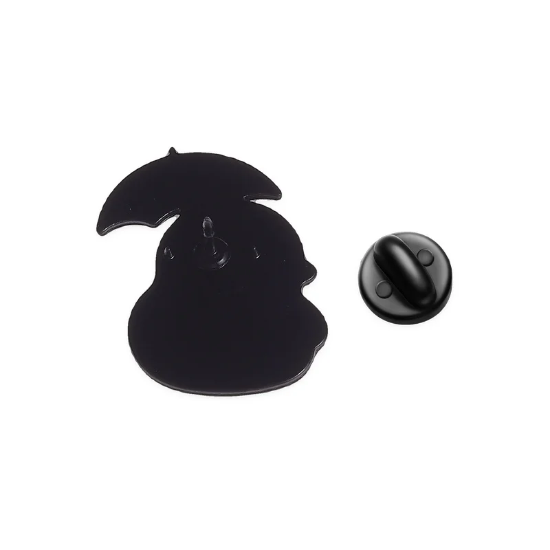 Niedliche Enten-Emaille-Anstecknadel mit Seitenblick-Expression, Cartoon-Emo-Ente mit Regenschirm, muskulöse Posen, Enten-Brosche, Taschen- und Reversabzeichen, Schmuckgeschenk – Detail 2