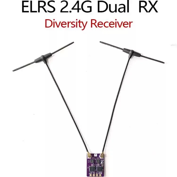 

ELRS 2.4G Dual Diversity Receiver RX TCXO для FPV RC БПЛА Концевые детали