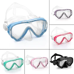 Professional Big Frame Kids Swimming Goggles with Nose Cover Anti Fog Wide View Swimming Gear for Boys Girls Children Glasses