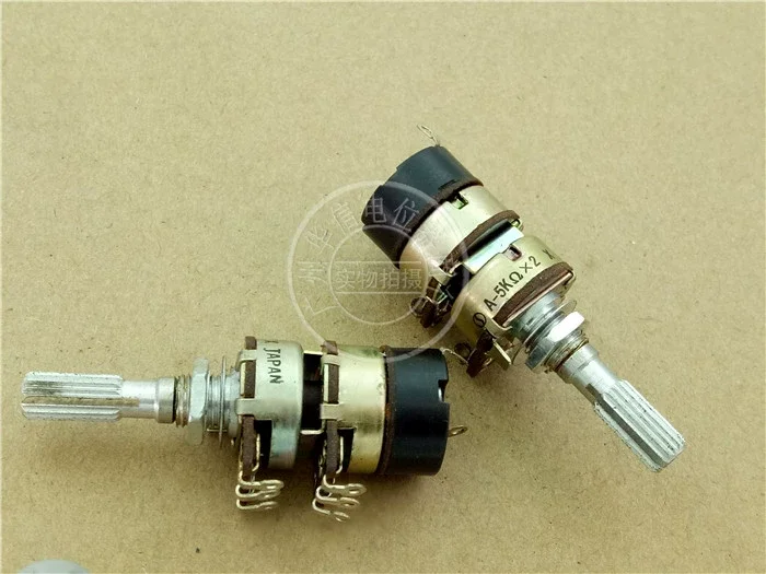 Original new 100% 16 Type dual potentiometer with switch A5K shaft length 25MM