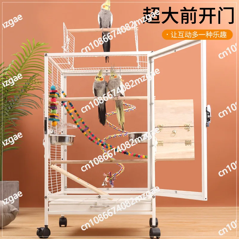Transparent acrylic splash-proof cage bird cage large household