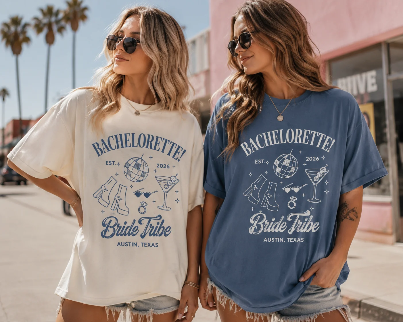 2026 Men Women Bachelorette Party T‑Shirt Disco Ball Martini Boots Personalized Tee Bridal Shower Bridesmaid Wedding Graphic Top