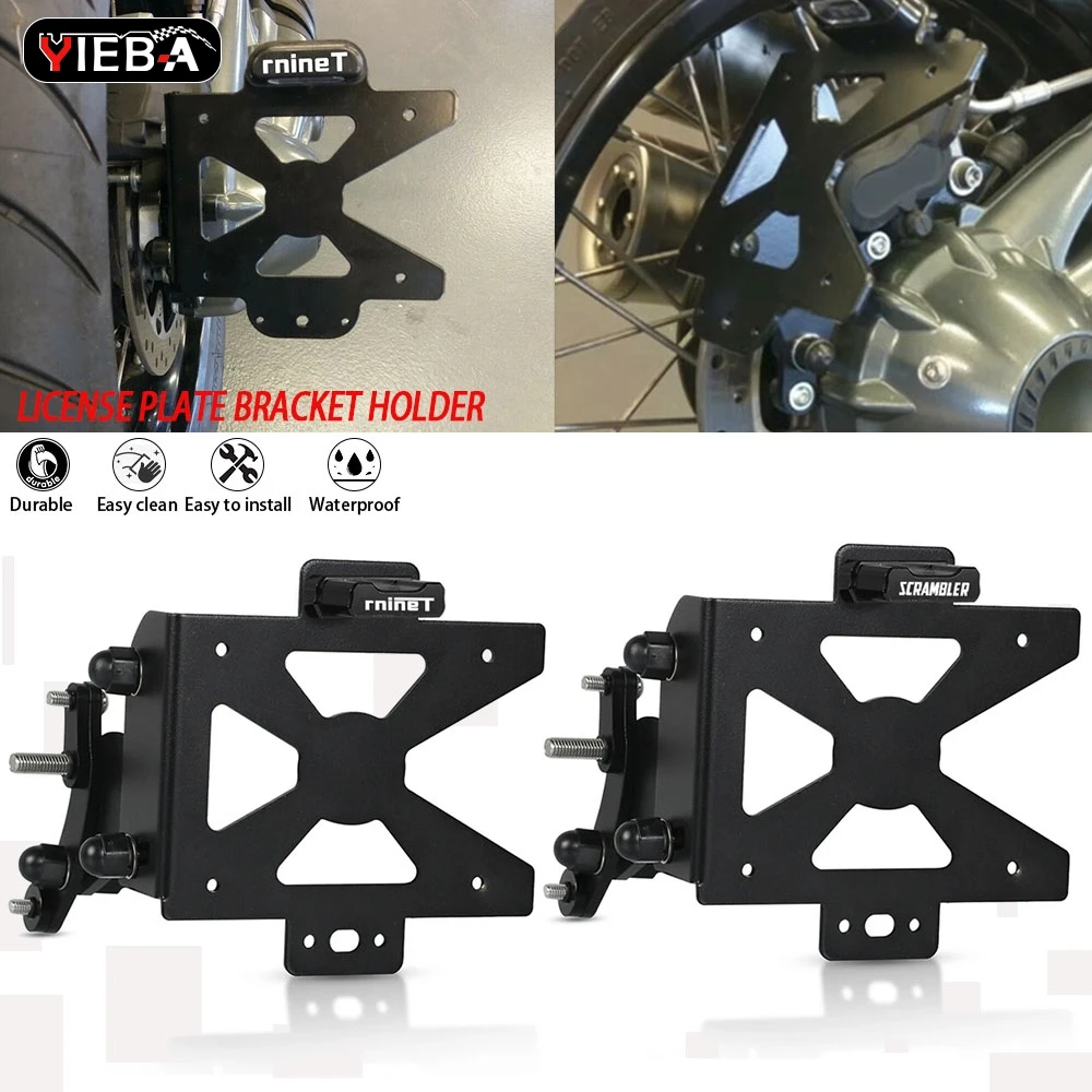 

Motorcycle License Plate Holder For BMW 1200 R NINET R NINE T R9T SCRAMBLER 2014-2024 Side Eliminator Page Tidy Frame Bracket