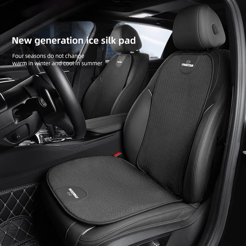 

Подушка из ледяного шелка для автомобильного сиденья, дышащий защитный чехол для спинки для Mazda 6 2 3 CX50 CX60 BT-50 CX5 CX30 MX-5 CX3 CX8 Atenza CX80