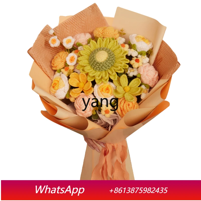 

CX Large Bunch Handmade Yarn Knitted Sunflower Valentine's Bouquet