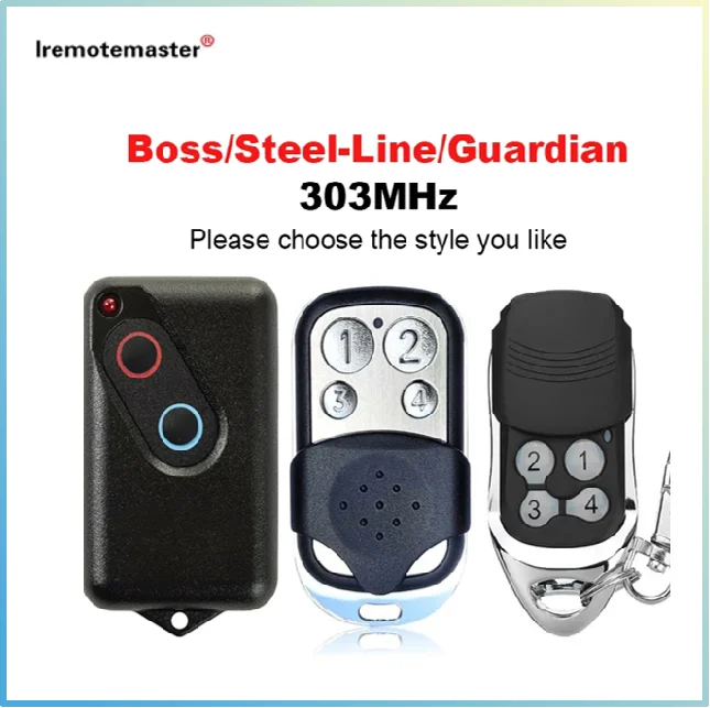 

Newest Boss Guardian Steel-Line 2211L Compatible Garage Door Remote for BHT4 BRD1 BOL4 BOL6 303mhz