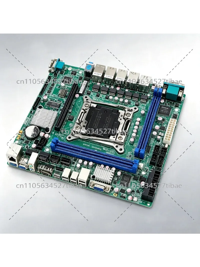 X99 Industrial Server Motherboard C612 Chipset, E5 CPU Support, 6 Ethernet Ports, 10-Disk Array ITX Mainboard for NAS Multi-Net