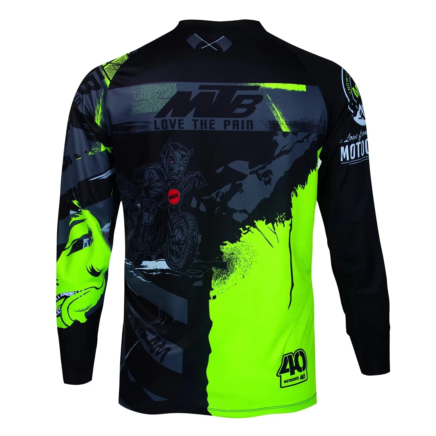 MTB Mountain Bike Long Sleeve Jersey Orange Black Family Matching Outfits Quick Dry Breathable Off Road Cycling Sports Top