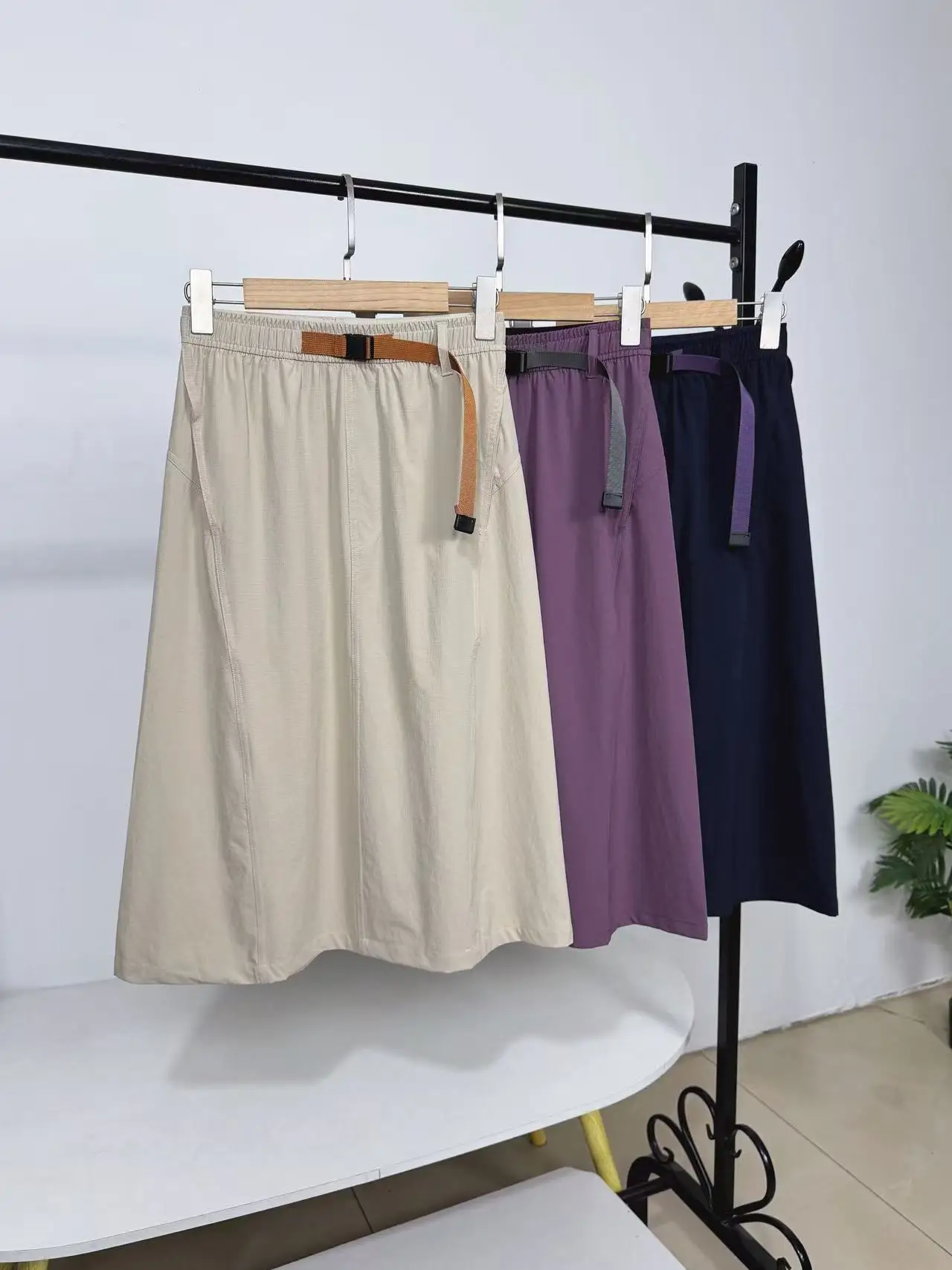 

Quick Dry A-Line Skirt Women's Outdoor Casual Sun Protection Workwear Half-length Umbrella Skirt High Waist Spring Summer