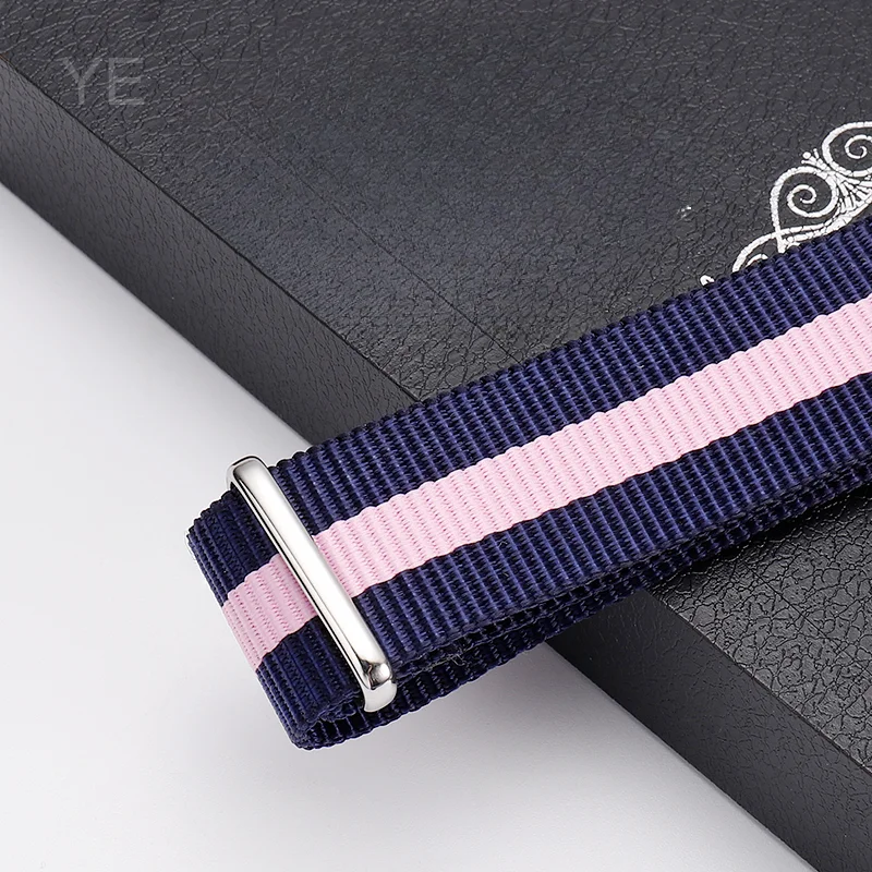 Per Daniel Wellington Watch per uomo e donna blu bianco nero cinturino per orologio in Nylon traspirante impermeabile 18 20 22mm