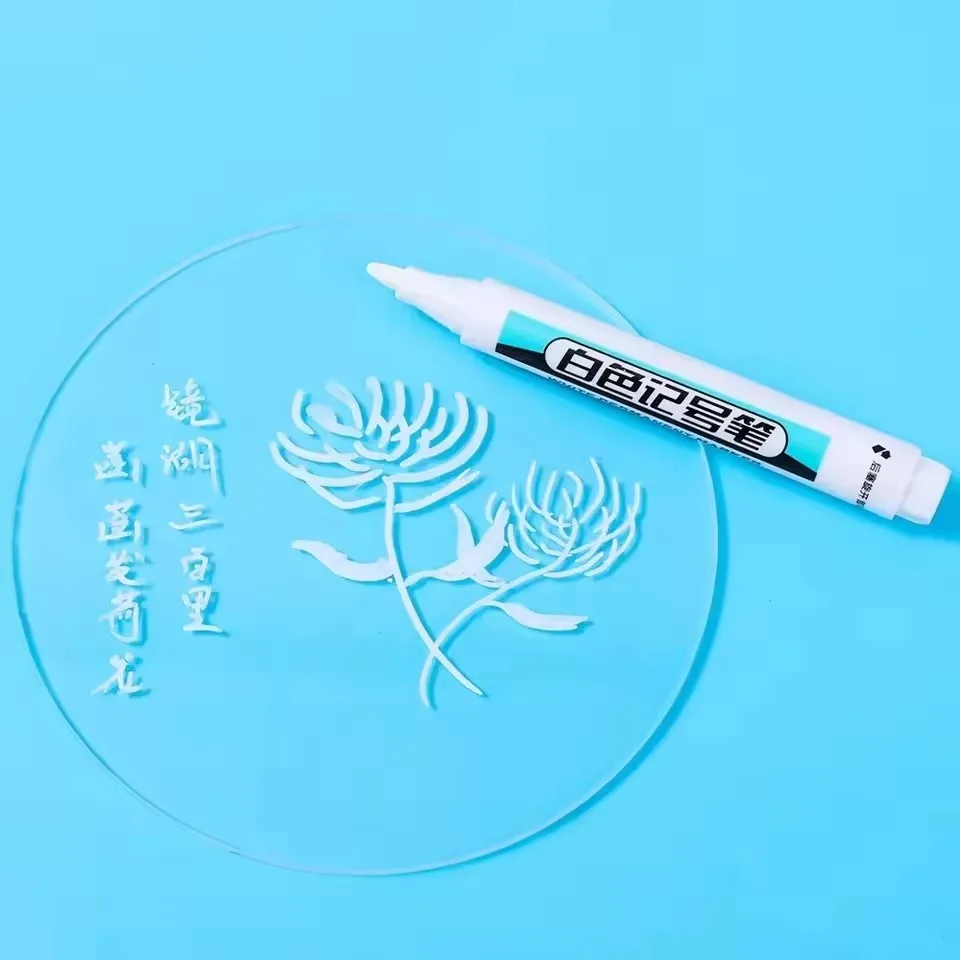 0.7/1.0/2.5MM White Permanent Marker Pens Markers Paint Pen For Wood Rock Plastic Glass Stone Meta Canvas Ceramic Art Supplies view 5