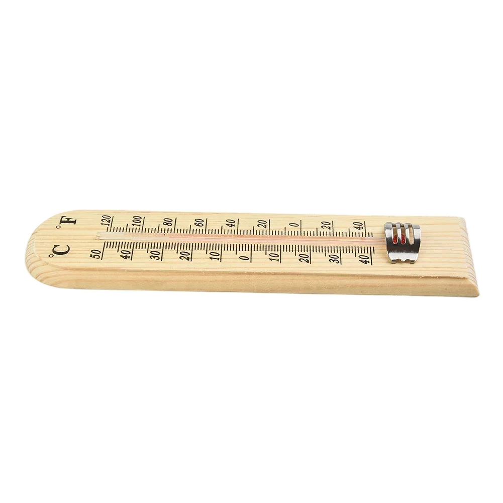 Practical Durable Wall Thermometer Large 200mm Beech Garage Garden Greenhouse Home Indoor Kitchen Tools 1* Room