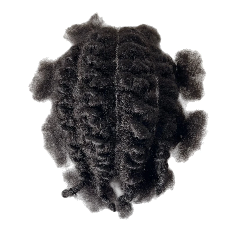 قطع الشعر الهندي البكر البشري # 1b أسود اللون الثعلب أقفال الضفائر الشعر المستعار 8x10 وحدة الدانتيل الكامل للرجال السود