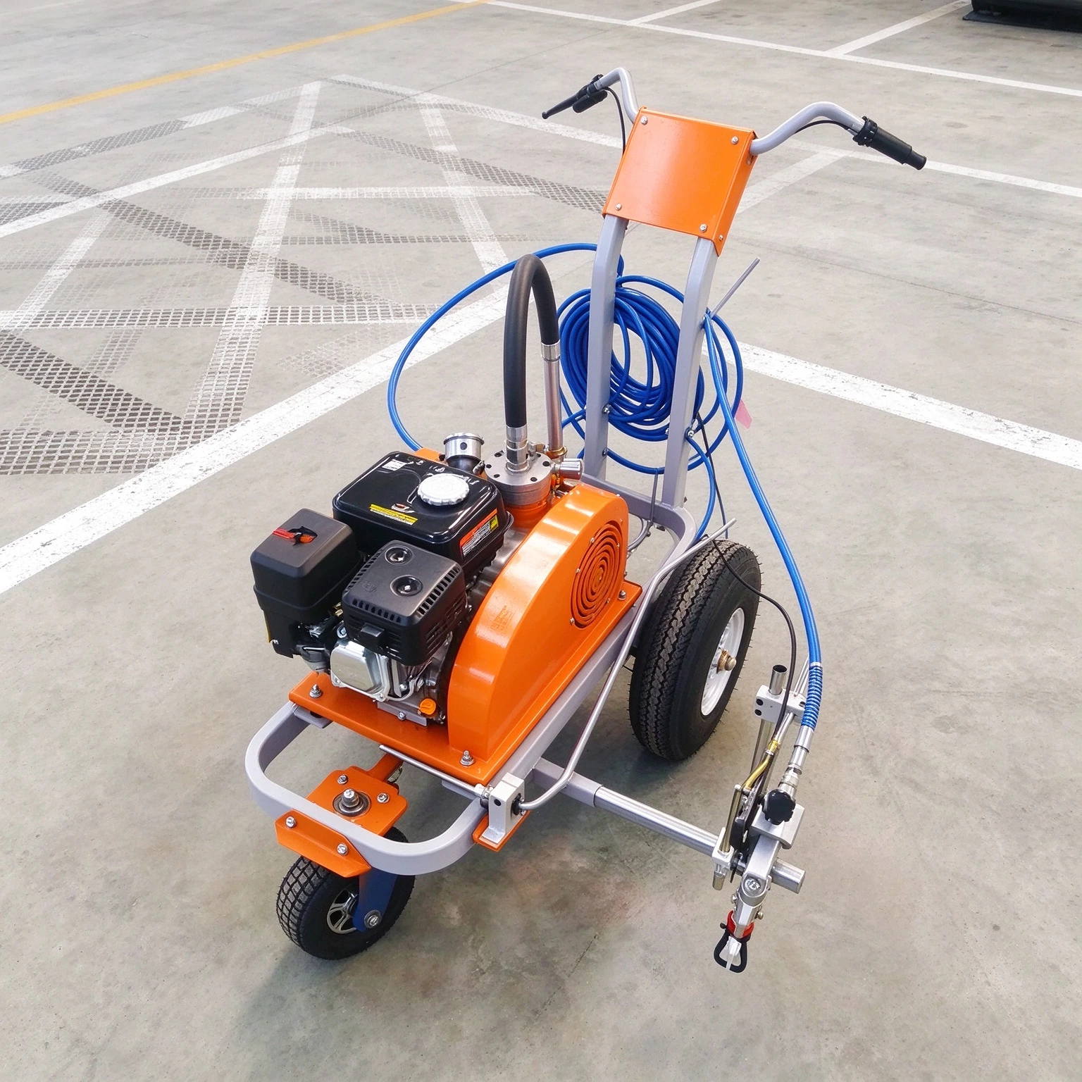 High Efficiency Road Marking Machine Airless Paint Striper Hand Push Gas Engine Spraying Machine For Urban Street
