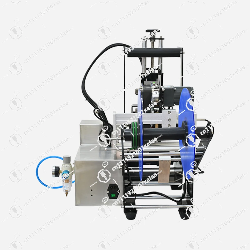 Desktop Semi-automatic Label Applicator Round Bottle Labeling Machine Manufacturing Self-adhesive Labels