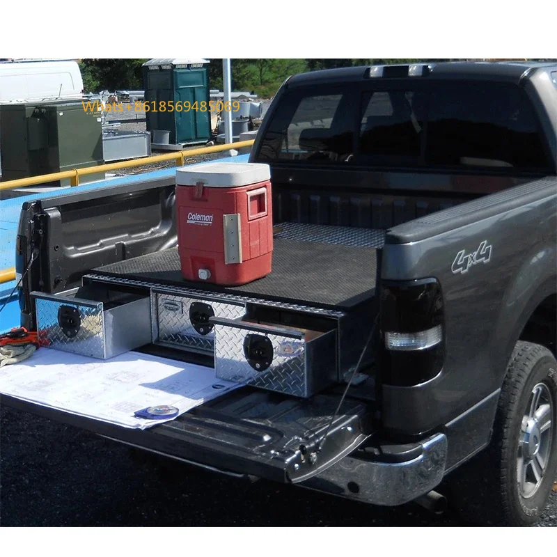 4x4 Off Road Pickup Truck Bed Drawer 3 Drawer Heavy Duty Cargo Storage System Truck Accessories