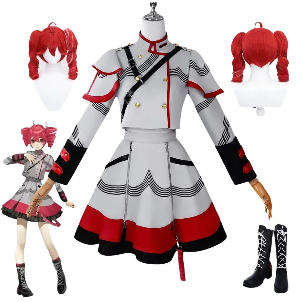 Disfraz de Cosplay de Kasane Teto, Peluca de Hipnotizadora Kasane Teto, Conjunto de Disfraces de Anime para Juego de Roles de Kasane Teto