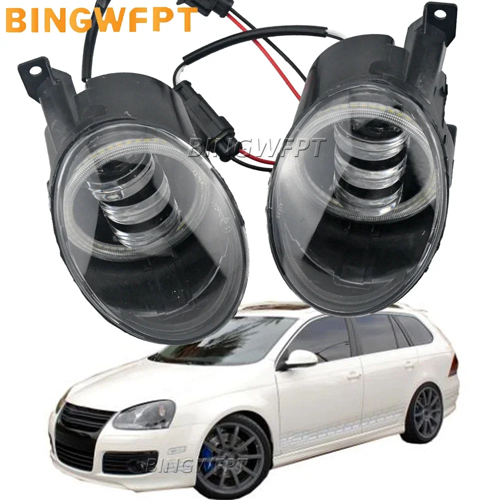 2x Car Fog Light Assembly LED Lens Fog Daytime Lamp DRL 12V Fog Lights For Volkswagen VW Jetta Mk6 Sportwagon Varaint 2010-2014