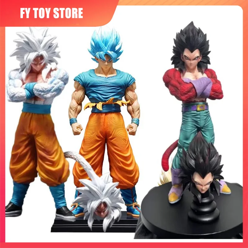 

Новый Dragon Ball Аниме Goku Super Saiyan 4 Vegeta Brother Planb Аниме Super 3 Super Blue Gokong Double Heads Аниме Jt Статуя Игрушки