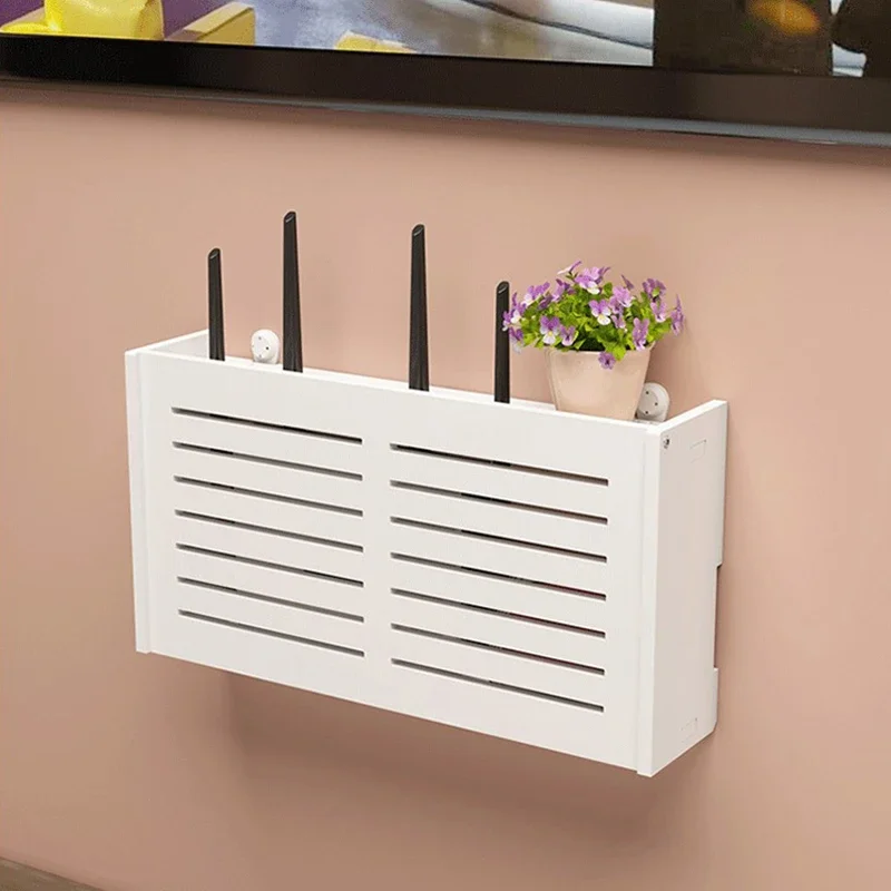 Wireless Wifi Router Shelf Storage Box Wall Hanging ABS Plastic Organizer Box Cable Power Bracelet Organizer Box Home Decor New