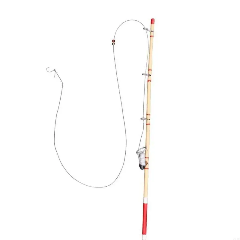 ドールハウス ミニチュア装飾釣り竿 リアルな 1/12 スケール モデル キャンプに最適 ドールハウス シーン 24BE