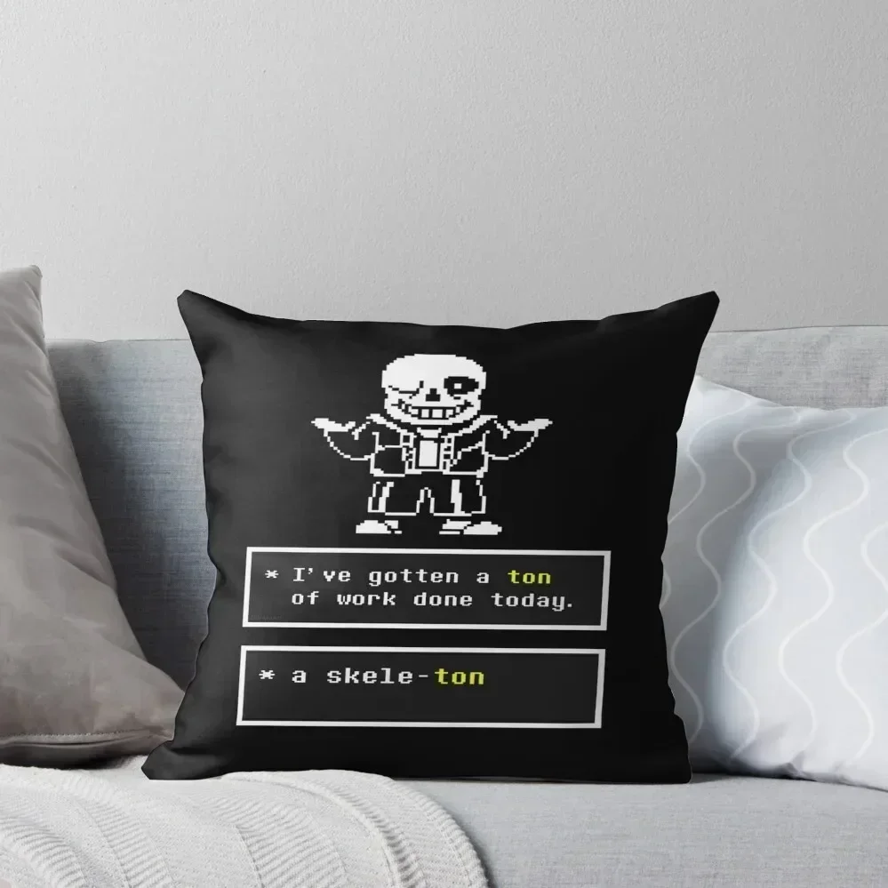 Undertale - Sans Skeleton - Undertale T shirt Throw Pillow New year Pillow Decor Luxury Sofa Cushions Pillowcase Cushion pillow