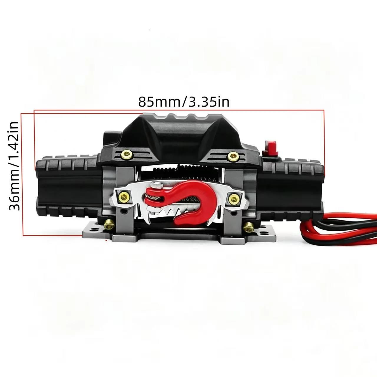 RC Metal Automatic Double Motor Simulated Winch For 1/10 RC Crawler Car Axial SCX10 TRX4 D110 Tamiya CC01 RGT86100V2