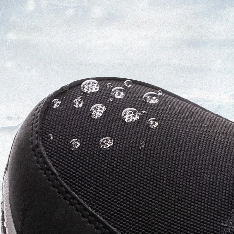 Winter Men's Snow Boots Thickened Cotton Wool Warm Anti Slip Waterproof Men's Short Boots Couple Anti-slip Zipper Cotton Shoes - Image 5