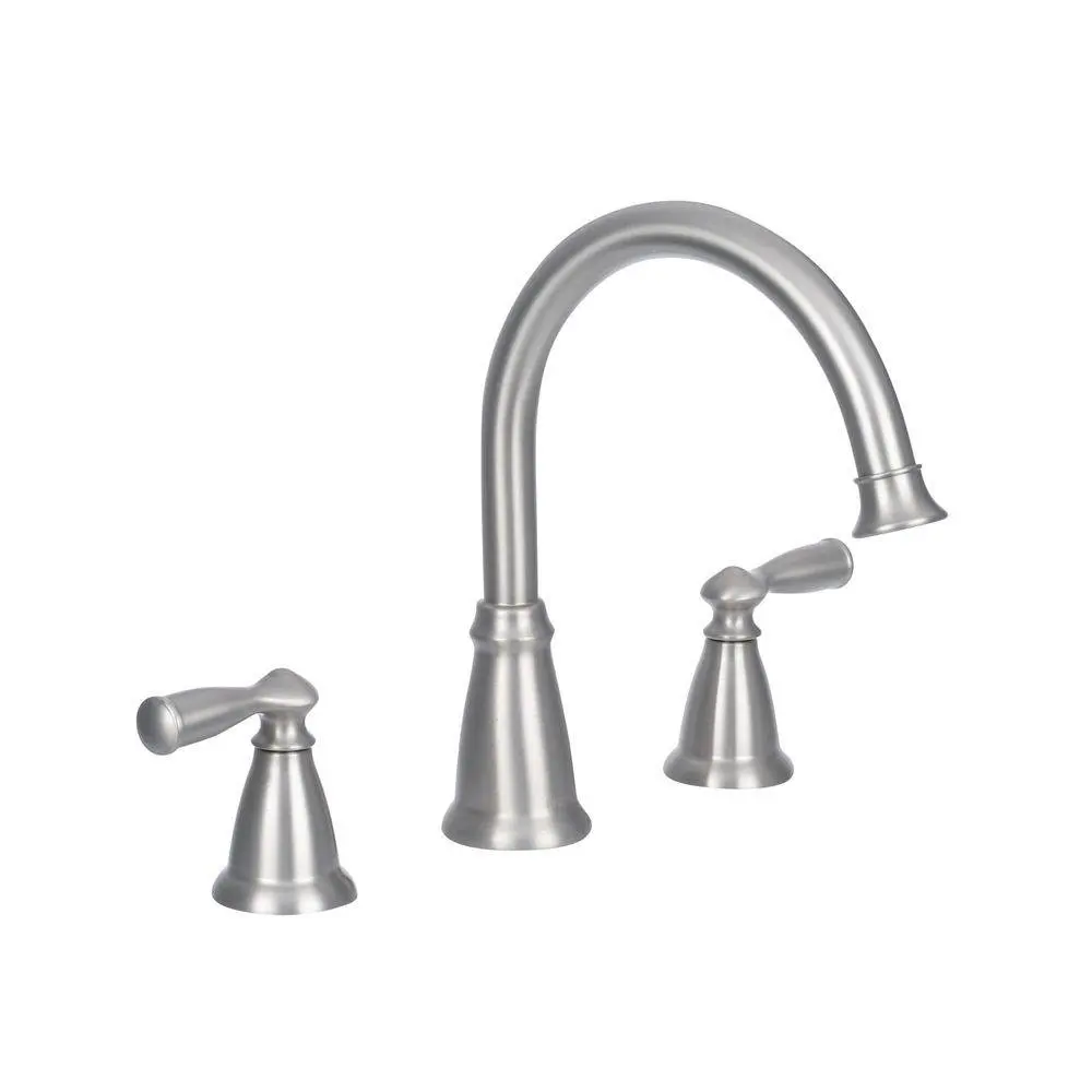 

AllexpreskAllexpresk86924SRN Deck Mounted Roman Tub Faucet from the Banbury Collection, Spot Resist Brushed Nickel