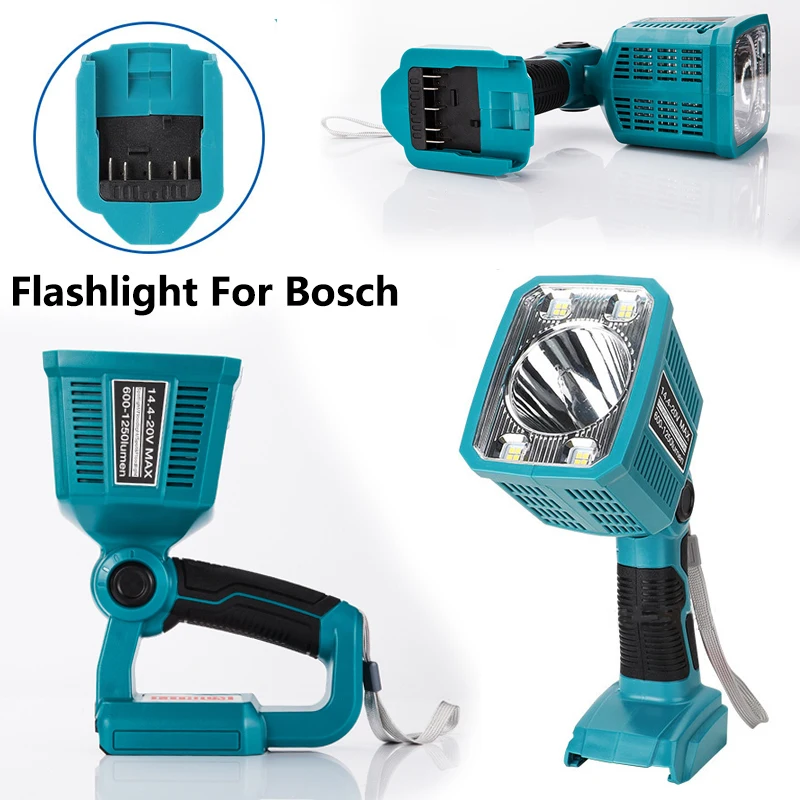 

Светодиодный рабочий фонарь 18 Вт 1250LM для литиевой батареи Bosch 18 В для кемпинга, ремонта автомобилей, аварийного освещения и рабочего места