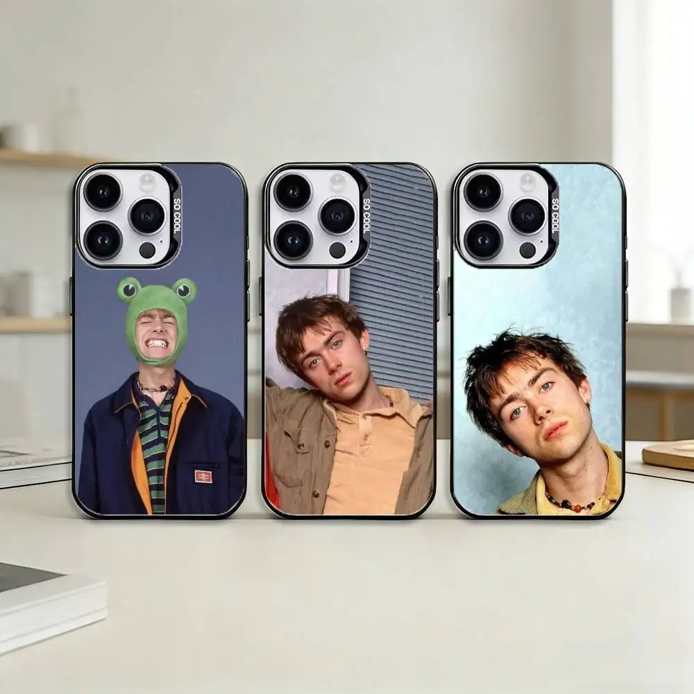 

D-damon albarn blur Phone Case Color Silver Shell For IPhone 17 16 15 14 13 12 11 Pro Max Plus