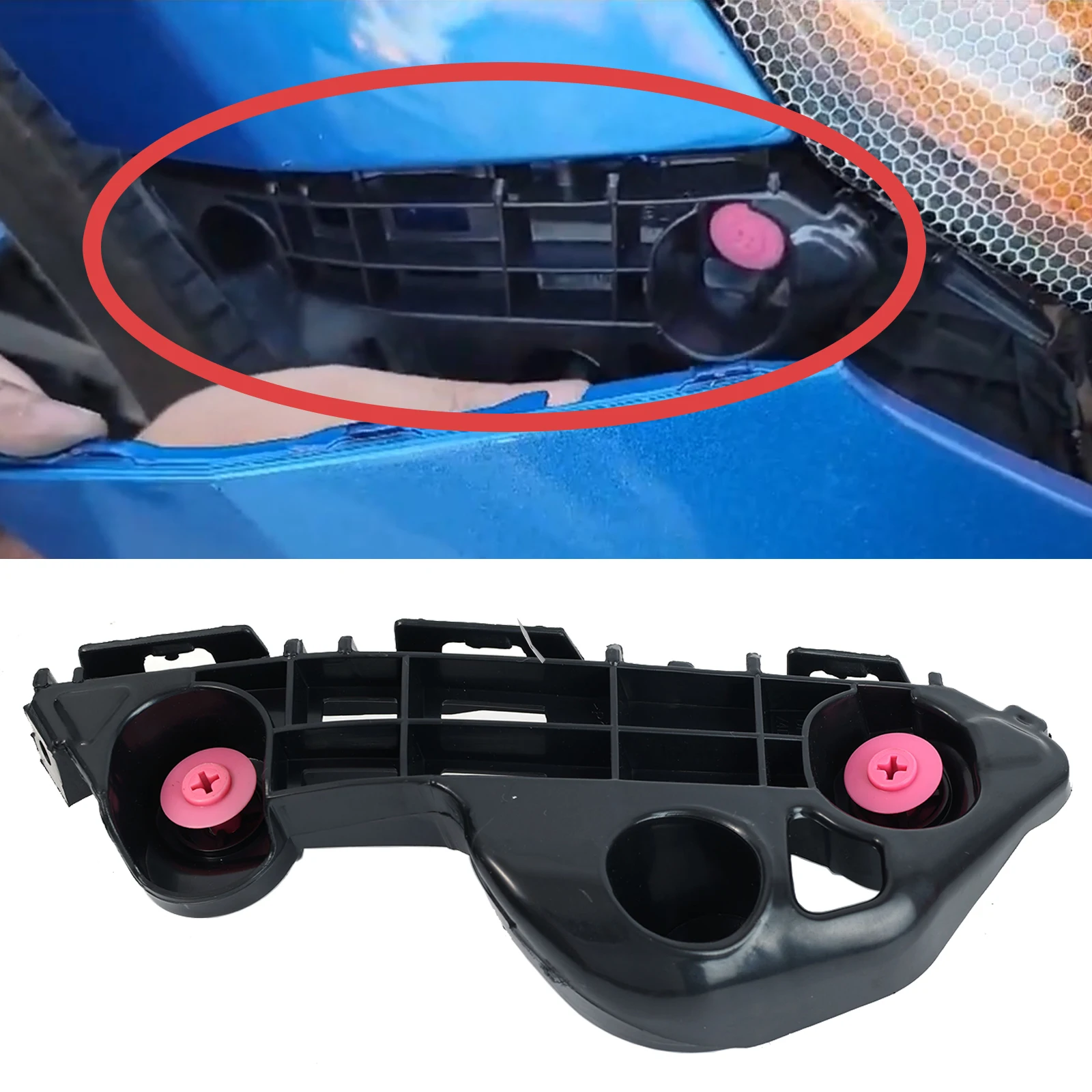 Pair Left Right Front Car Bumper Bracket Beam Mount Support Grille Guide Bracket Retainer For Toyota Camry 2018 2019 2020 2021