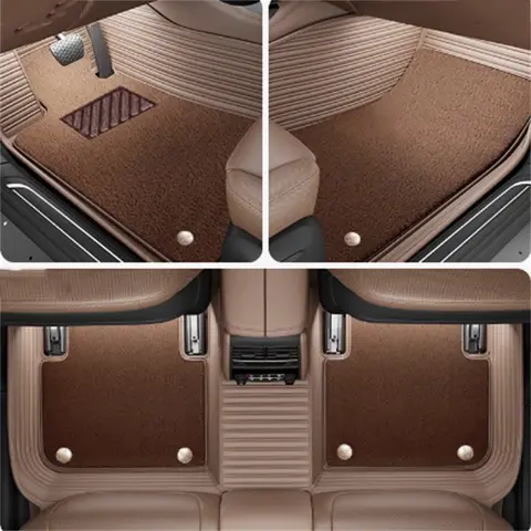 Jaguar XF XF-Sportbrake 용 더블 레이어 가죽 자동차 바닥 매트 맞춤형 자동 카펫 발 라이너 액세서리
