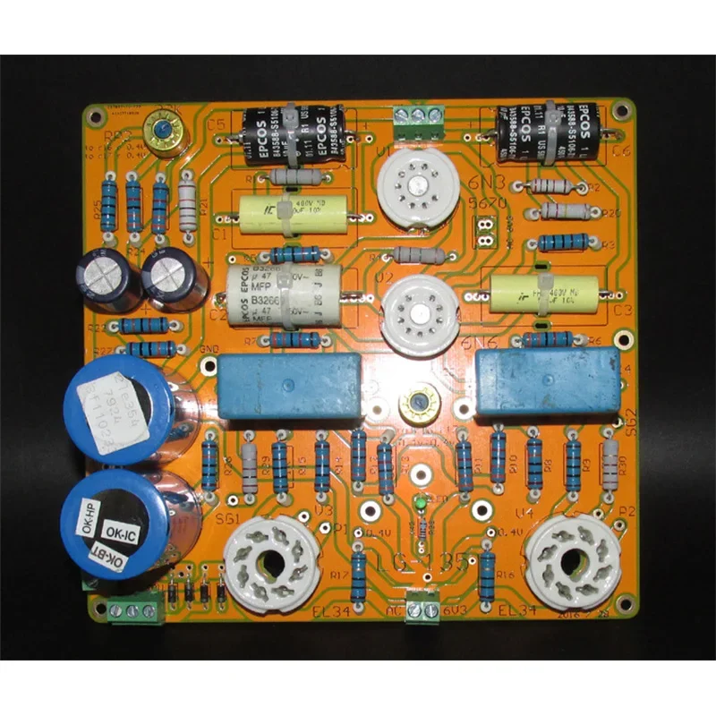 Imagem -04 - Mono Amplificador de Potência Placa de Circuito Push-pull Tubo de Vácuo Hifi Amplificador de Áudio Estéreo Goldox m tipo 40w 6n3 Mais 6n6 Mais El34