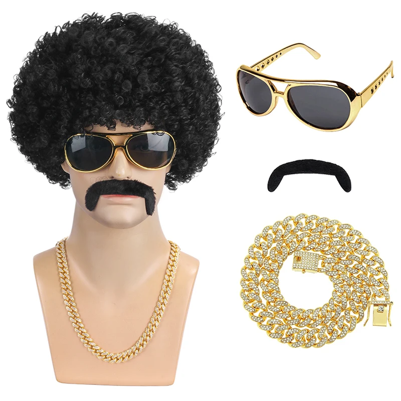 

Рок-певец Элвис Пресли диско косплей короткий рулон парик вечерние танцевальная вечеринка парик из синтетического волокна