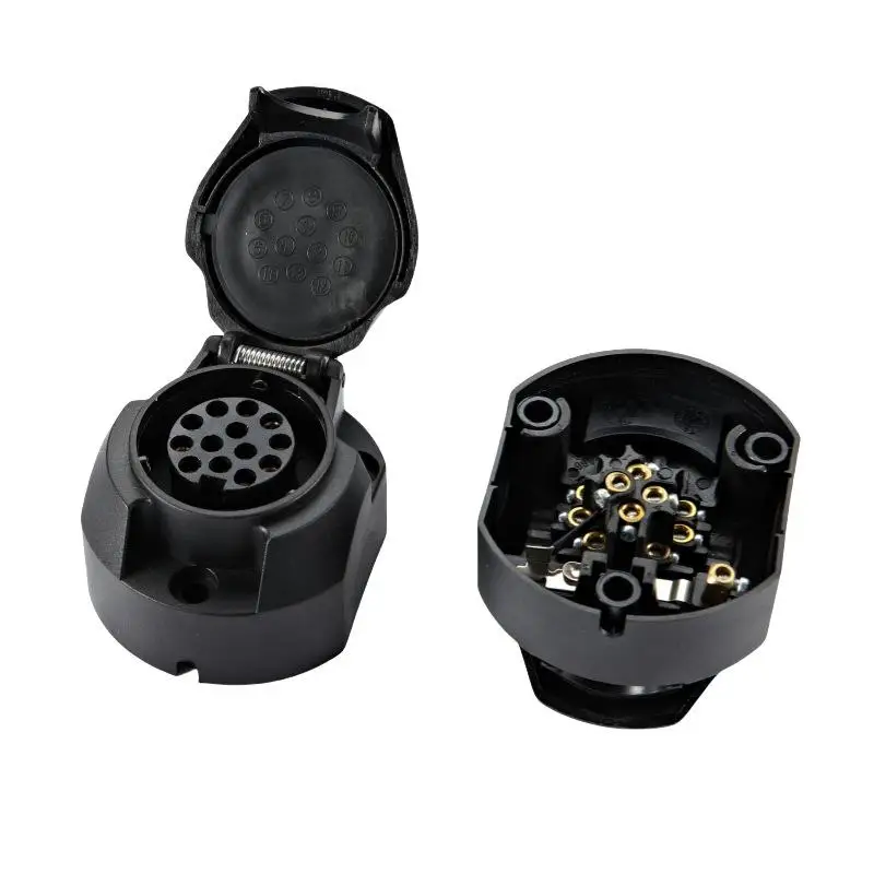 

13-контактный 12 В евро круглый прицеп для караванов, электрический разъем, адаптер, буксировочная розетка, автомобильные аксессуары