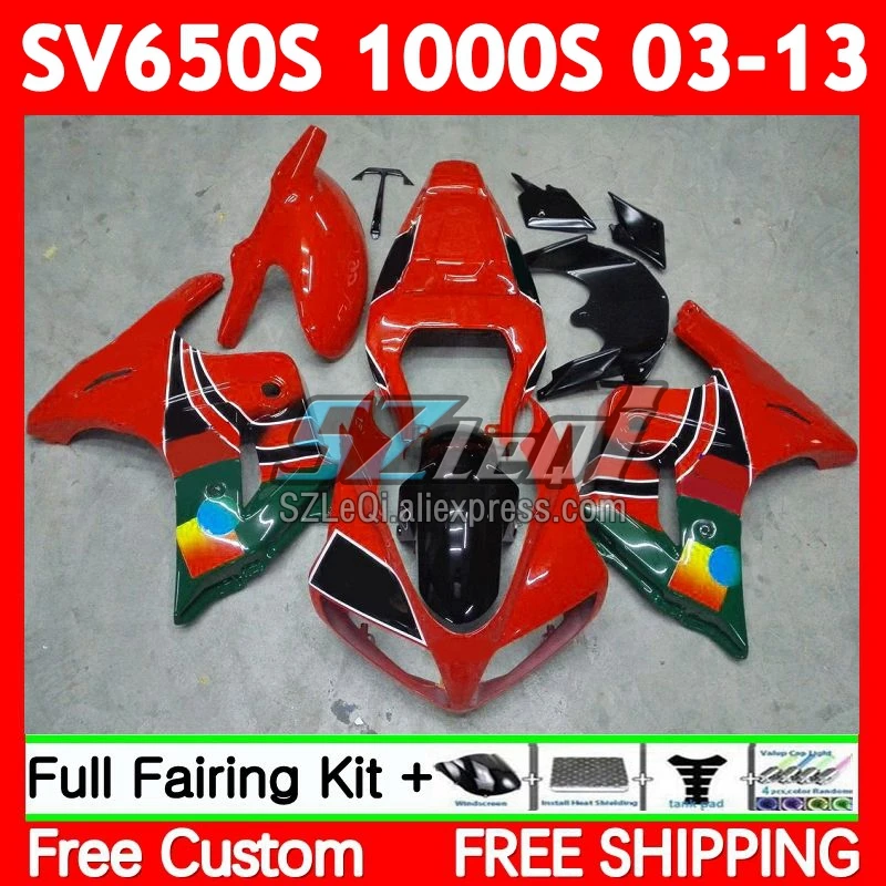 SV1000S For SUZUKI SV650S SV650 SV1000 S 69No.12 SV 650S 1000S 03 04 05 06 07 08 2009 2010 2011 JOMO Red 2012 2013 Fairings