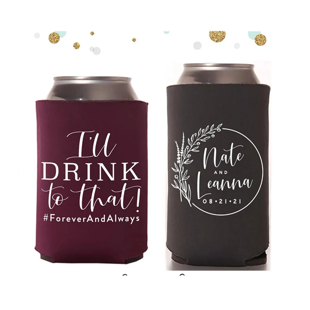 

Regular & Slim Can Cooler Wedding Package #141RS - I'll Drink To That - Custom - Wedding Favor Package, Wedding Favors, Beer Can