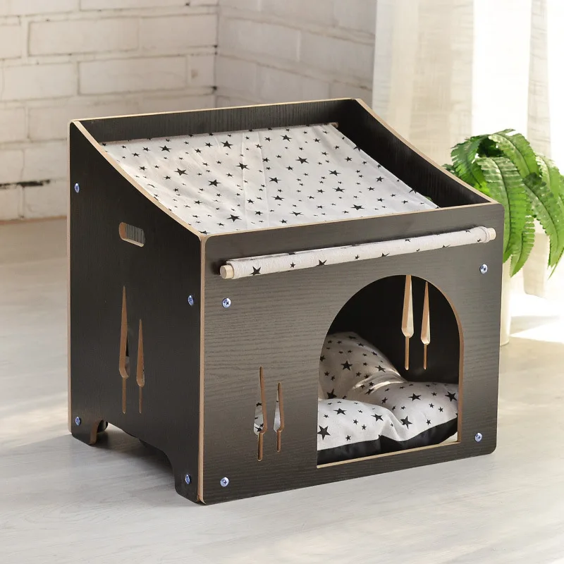 Cat Nest Cat Hammock Cat Villa Cat Cabinet Cat House Closed Cat Bed Wooden Pet Supplies Splicing Universal