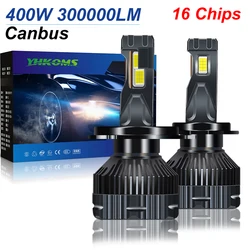 YHKOMS Canbus H4 H7 LED 400W 300000LM Car Headlight H1 H8 H9 H11 9005 HB3 9006 HB4 9012 Auto LED Lamp 5585 Chip 6000K 12V
